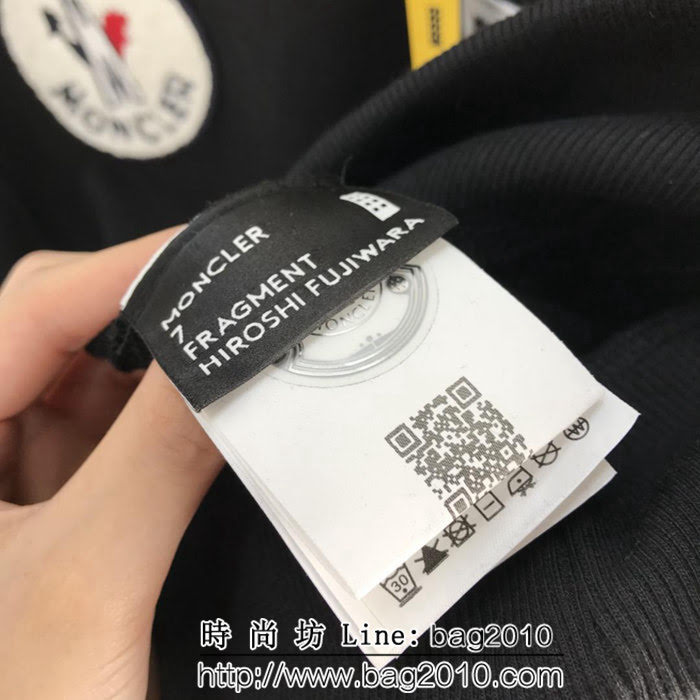 MONCLER蒙口X Fragment18SS蒙口藤原浩閃電限定款 雙LOGO毛巾布刺繡 Backstag男款衛衣 ydi1282